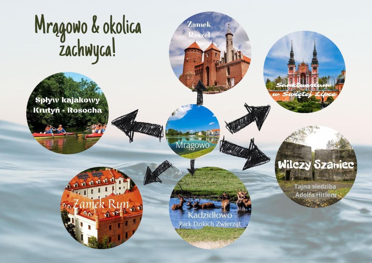Mragowo Dwupoziomowy Apartament Indygo 85M2 Z Widokiem Na Jezioro Luaran gambar